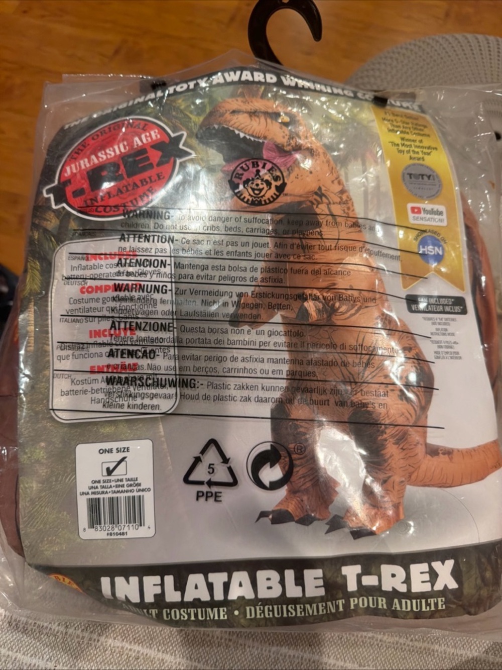 Inflatable T-Rex Costume - Orange